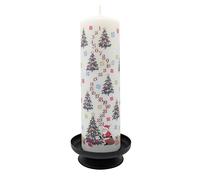 Alison Gardiner Grande bougie pilier de l'Avent en cire Motif sapin de Noël 70 heures de combustion