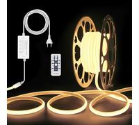 ALITOVE Bande LED Dimmable 10M 230V Connexion Directe Blanc Chaud 3000K COB Bande LED Extérieur Étanche pour Chambre Jardin Patio Piscine DIY Éclairage et Décoration de la Maison