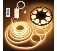 ALITOVE COB Bande LED 230V Dimmable Blanc Chaud 3000K 30M Etanche 288LEDs/M Bande LED avec Télécommande pour Plafond, Jardin, Terrasse, Piscine et Décoration de la Maison, Éclairage