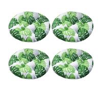 Aliuciku Lot de 4 Coussins Rembourrés, Epais Doux Coussin de Siège Ronds pour Chaise de Jardin Salle à Manger Chaise de Bureau(B-16,30x30cm)