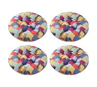 Aliuciku Lot de 4 Coussins Rembourrés, Epais Doux Coussin de Siège Ronds pour Chaise de Jardin Salle à Manger Chaise de Bureau(B-13,30x30cm)
