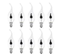 ALIVIM 10 Pièces 3W 220V E14 C35 Bougie Ampoule LED Pointe Flamme Nature Feu Lumière Vacillante Bar Vintage Lampe Décoration Maison