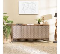 Alix - buffet en bois de manguier 4 portes motifs
