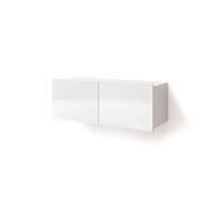 Alix - meuble tv modulable 100 cm - 2 portes - Blanc