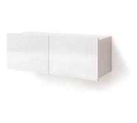 Alix - meuble tv modulable 100 cm - 2 portes - Blanc Blanc