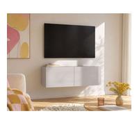 Alix - meuble tv modulable 100 cm - 2 portes - Crème