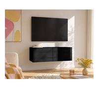 Alix - meuble tv modulable 100 cm - 2 portes - Noir