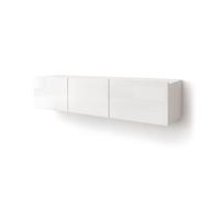 Alix - meuble tv modulable 150 cm - 3 portes - Blanc