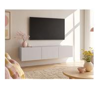Alix - meuble tv modulable 150 cm - 3 portes - Crème