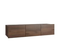 Alix - meuble tv modulable 150 cm - 3 portes - Effet noyer