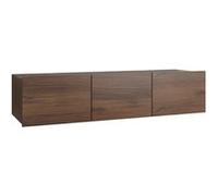 Alix - meuble tv modulable 150 cm - 3 portes - Effet noyer Effet noyer