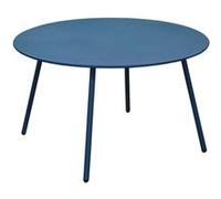 Proloisirs Table basse de jardin Rio – acier cataphorèse Ø 70 cm – bleu