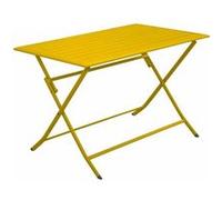 Table de jardin pliante acier plateau aluminium - Lorita - L.110 x l.70 cm - 4 personnes