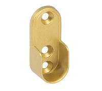 ALK Megan Support Tube Ovale 15mm Zamak Fini Laiton pour Barre Penderie Armoire