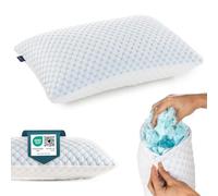alkamto Oreiller Confortable en Mousse à mémoire de Forme pour Voyage et Camping - Sac Portable Facile à Transporter - Taie d'oreiller régulant la température - Queen Size