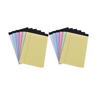 Alksubbm Blocs-notes de couleurs assorties avec pages lignées, 12 pièces | Rotation de page à 360 degrés, lignes lignées et marge gauche, 6 couleurs de papier pour trier les notes et les tâches