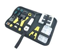 Alksubbm Boîte de rangement de transport pour installation Ethernet, B | Testeur de câble et outils manuels dans un étui zippé, assemblage de câbles et contrôles de défaut de base