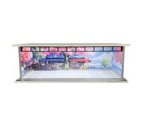 Alksubbm Vitrine de voiture de collection échelle 1:64, M00866 | Boîte de rangement en acrylique pour collection de modèles de bureau, présentoir de garage en acrylique PVC pour