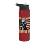 All American Bruh 4th Of July 2024 George Washington Bruh Stainless Steel Insulated Water Bottle
