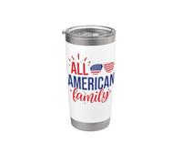 All American Family 4th of July Sunglasses Family Gobelet isotherme en acier inoxydable double paroi
