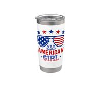 All American Girl Memorial Day Famille Hommes Femmes Garçons & Filles Gobelet isotherme en acier inoxydable double paroi