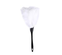 Allayu 35 cm Mini Plumeau Suspendu Brosse À Poussière Doux Anti-Statique Brosses De Nettoyage Ordinateur Clavier Fournitures pour Salle De Bains, Blanc, 35x15cm