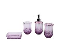 Allayu Ensemble de porte-savon et tasse de brosse à dents pour, Violet