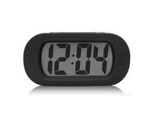 Allayu LED réveil veilleuse Table alarmes Coque en Silicone horloges Montre électronique Cloche pour Maison Voyage Bureau dortoir, Noir