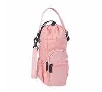 Allayu Sac de sport magnétique 1 L, porte-bouteille d'eau, multifonction et tendance, en Oxford, étanche, avec housse pour boissons, rose