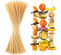 ALLBASA Pic brochettes, brochettes pour barbecue,Piques brochettes pour grillades, bâtons pour buffets (50, 20cm)