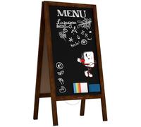 ALLboards Chevalet Stop Trottoir avec Cadre en Bois Laqué 100x50cm, Chevalet Ardoise