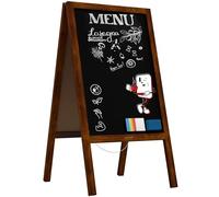 ALLboards Chevalet Stop Trottoir avec Cadre en Bois Laqué 118x61cm, Chevalet Ardoise