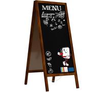 ALLboards Chevalet Stop Trottoir avec Cadre en Bois Laqué 150x61cm, Chevalet Ardoise