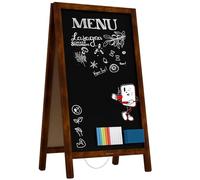 ALLboards Chevalet Stop Trottoir avec Cadre en Bois Laqué 78x44 cm, Chevalet Publicitaire