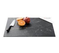 ALLboards Planche à Découper & Plateau en Verre 50x40cm avec Motif Marbre Noir