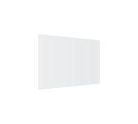 Plaque de Protection en Verre Trempé Multifonction - 2 pièces 52x30cm Blanc PREMIUM SUPERWHITE, Planche à Découper, Plateau en