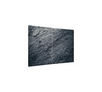 ALLboards Plaque de Protection en Verre Trempé Universel et Multifonction - 2 pièces 52x30cm Motif Granite Roche Pierre, Planche à Découper, Plateau en Verre