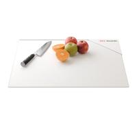 ALLboards Plaque de Protection en Verre Trempé Universel et Multifonction 60x52cm Blanc PREMIUM SUPERWHITE, Planche à Découper, Plateau en Verre