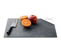 ALLboards Plaque de Protection en Verre Trempé Universel et Multifonction - Planche à Découper & Plateau en Verre 30x40cm avec Motif Anthracite Marbre