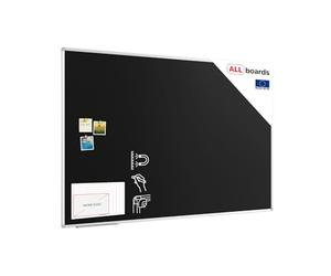 ALLboards Tableau à Craie Noir Magnétique avec Cadre en Aluminium Premium EXPO 180x120cm