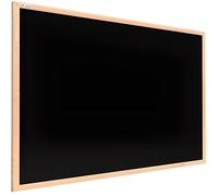 ALLboards Tableau à Craie Noir Magnétique avec Cadre en Bois Naturel 80x50cm