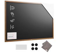 ALLboards Tableau à Craie Noir Magnétique étanche avec Cadre en Bois Laqué 180x120cm, Tableau Noir Magnétique