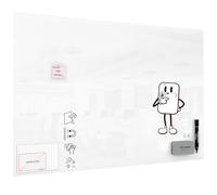ALLboards Tableau Blanc en Verre PREMIUM SUPERWHITE 150x100cm, Tableau Magnétique sans Cadre, Verre Trempé