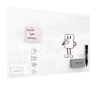 ALLboards Tableau Blanc en Verre PREMIUM SUPERWHITE 60x40cm, Tableau Magnétique sans Cadre, Verre Trempé