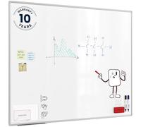 ALLboards Tableau Blanc Magnétique Effaçable à Sec avec Cadre en Aluminium Premium EXPO 150x120cm, Whiteboard