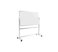 ALLboards Tableau Blanc Mobile Double Face Magnétique Effaçable à Sec avec Cadre en Aluminium 120x90cm, Tableau Blanc Mobile Rotatif Whiteboard