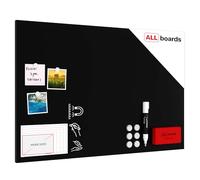 ALLboards Tableau Magnétique en Métal à Craie Noir 90x60cm, MetalBoards pour tout type d'Aimants