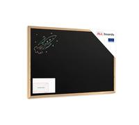 ALLboards Tableau noir à craie 90×60 cm avec cadre en bois ECO