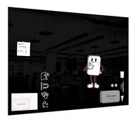 ALLboards Tableau Noir en Verre 100x70cm, Tableau Magnétique sans Cadre, Verre Trempé