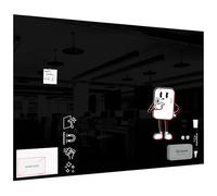 ALLboards Tableau Noir en Verre 150x100cm, Tableau Magnétique sans Cadre, Verre Trempé
